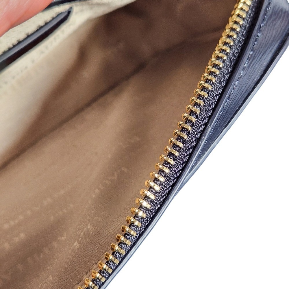 Lauren Ralph Lauren Navy Leather‎ Mini Belt Bag Gold Hardware Adjustable Strap - Picture 7 of 12
